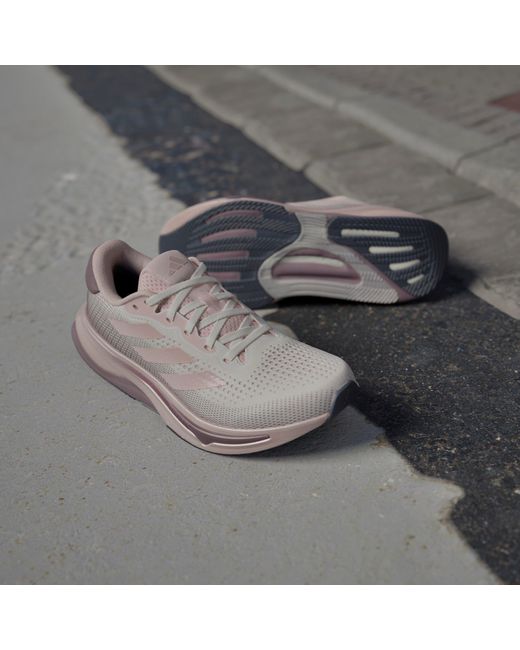 Adidas White Solution W Road Running Shoes