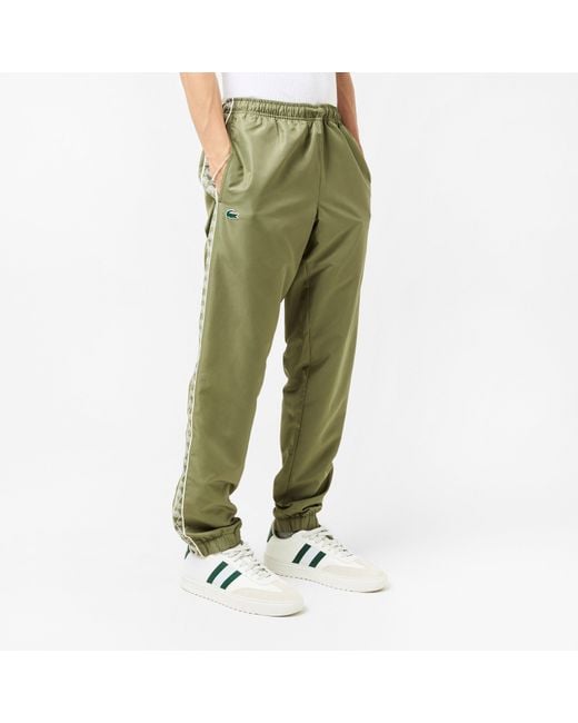 Lacoste Green Tapered Closed Cuff Fleece Joggers for men