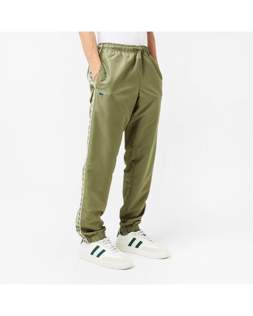 Lacoste Green Tapered Closed Cuff Fleece Joggers for men