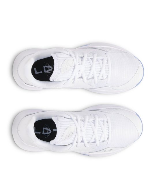 Under Armour White Ua Lockdown 7 Low Basketball Trainers for men
