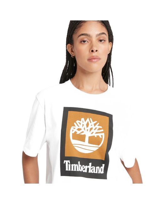 Timberland Metallic Stack Logo Cotton Short-Sleeve T-Shirt for men