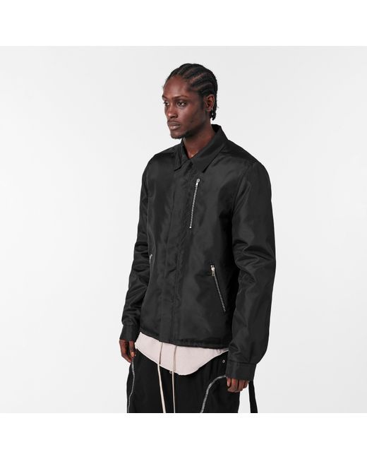 Rick Owens Black Structural Overshirt for men