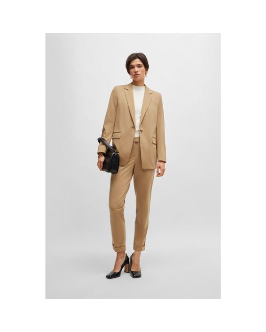 Boss Natural Tobaluka9 Straight Trousers