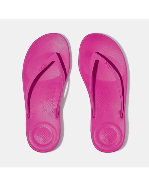 Fitflop Pink Iqushion Ergonomic Flip Flops