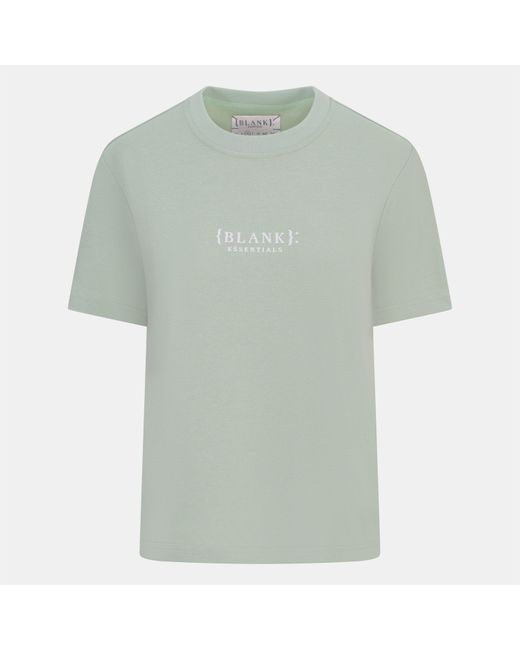 Blank Essentials Green Blank E Core Puff Print T-Shirt Ladies