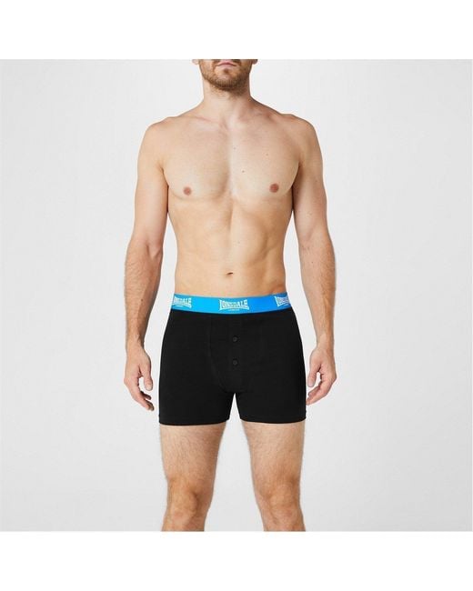 Lonsdale Blue 2 Pack Boxer Shorts for men