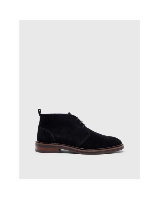 Pretty Green Black Handley Chukka Boots for men