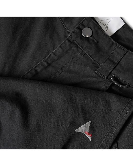 Roa Black Crimp Parachute Pants for men