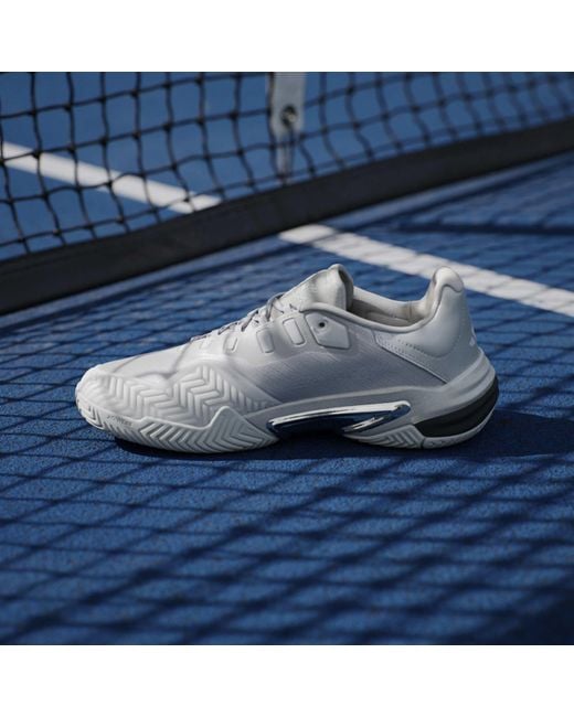 Adidas Gray Barricade 13 Edition Tennis Shoes for men