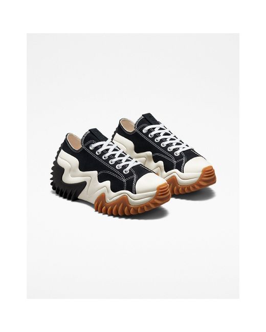 Converse Black Adults Run Star Motion Canvas Platform Trainers