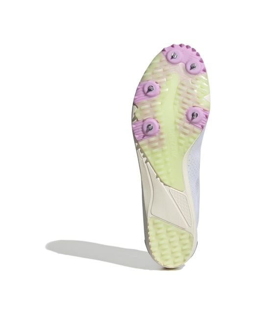 Adidas White Adizero Running Spikes for men