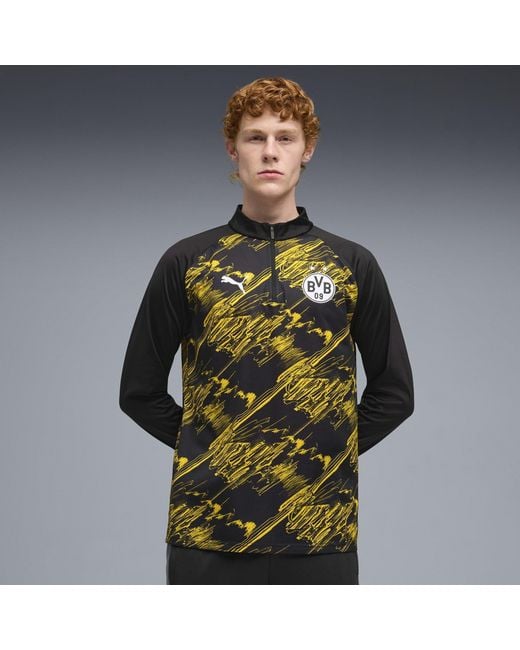 PUMA Black Borussia Dortmund Licensed Drill Top 2025 2026 for men