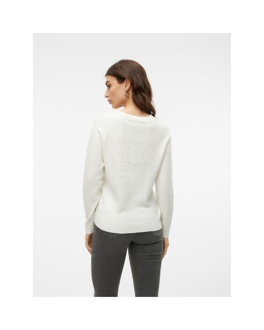 Vero Moda White Knitted Pullover