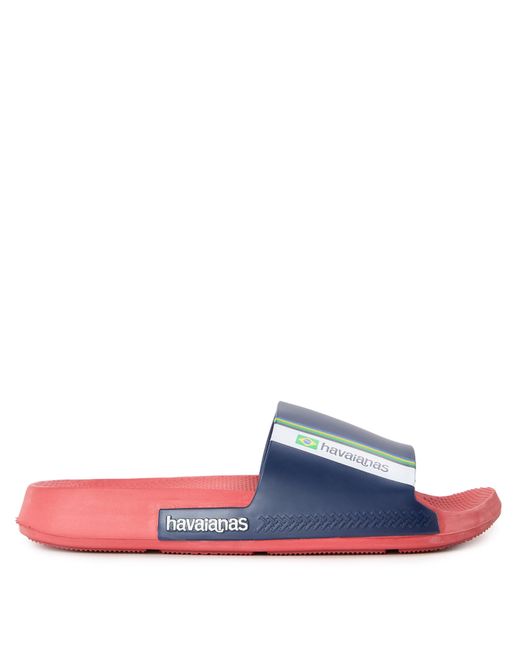 Havaianas Blue Slide Brasil Flip Flops