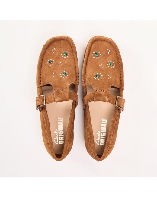 Clarks Brown Wallabee Tbar Mary Janes