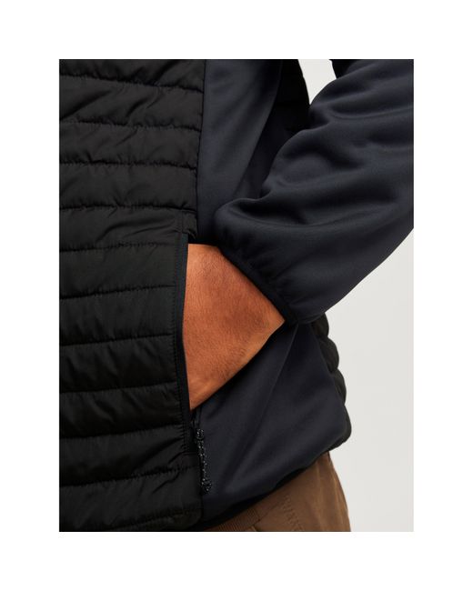 Jack & Jones Black Multi Quilted Jacket for men