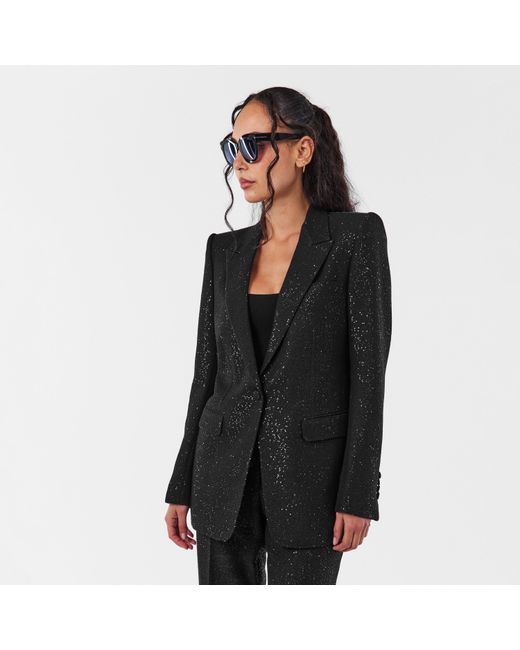 Tom Ford Black Sequin Long Sleeve Blazer