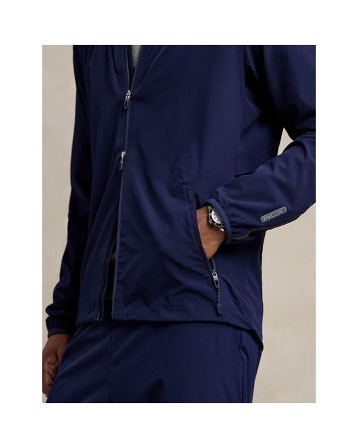 Polo Ralph Lauren Blue Rlx Water Resistant Long Sleeve Performance Golf Jacket for men