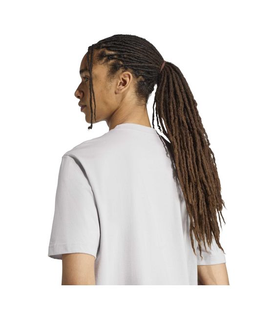 Adidas Blue Graphic Logo T-Shirt for men