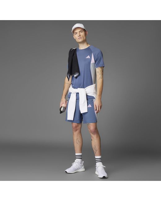 Adidas Blue Climacool Colorblock Shorts for men