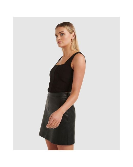 Forever New Black Sydnie Strap Corset Tank