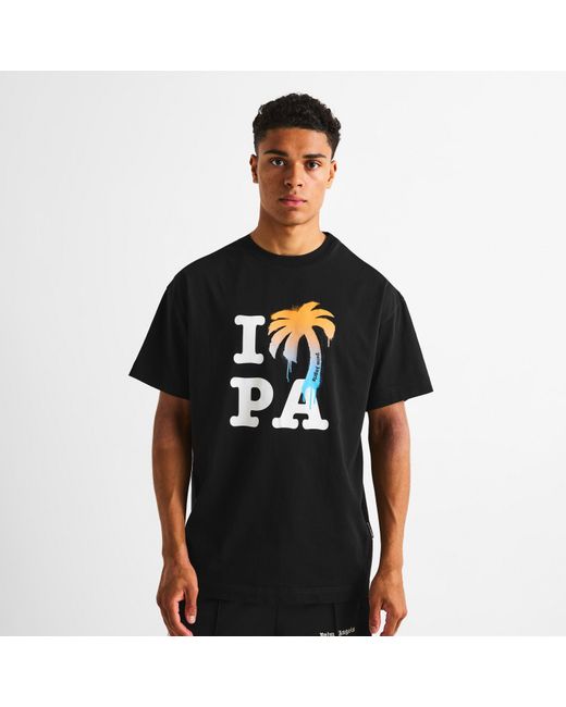Palm Angels Black T-Shirt for men