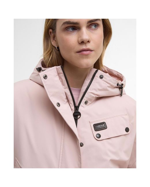 Barbour Pink Atlanta Cropped Waterproof Rain Anorak
