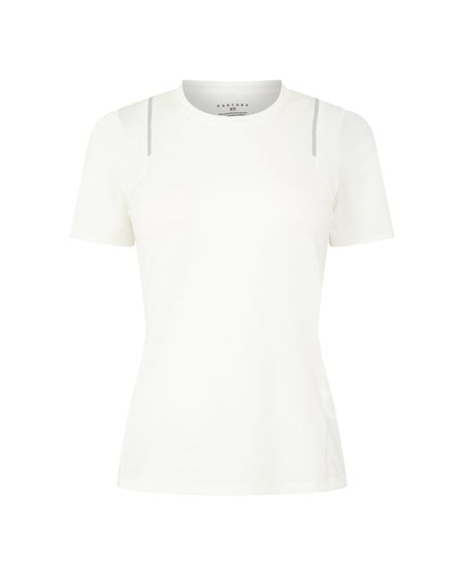 Castore White Short Sleeve Performance Gym Top