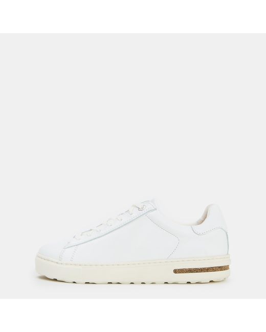 Birkenstock White Leather Low-Top Trainers