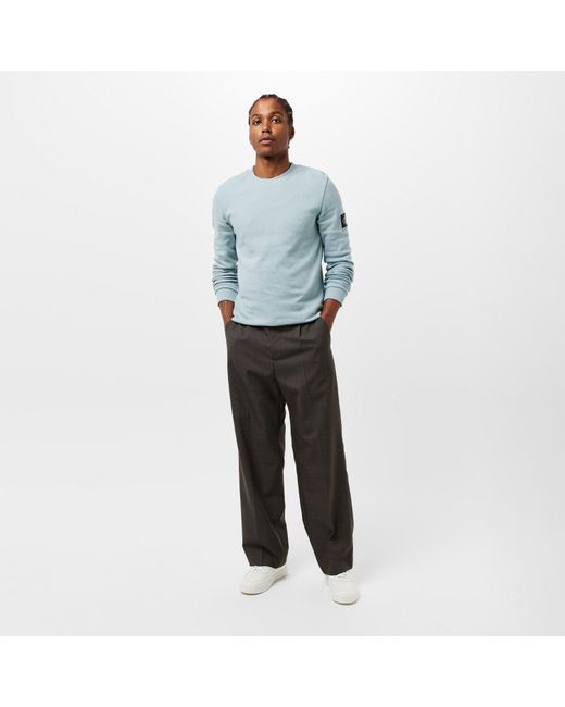 Calvin Klein Blue Waffle Long Sleeve Top for men