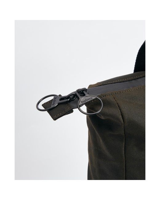 Barbour Black Field Waxed Backpack