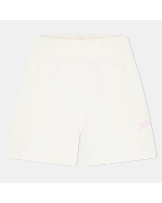 Jack Wills White Graphic Fleece Jogger Shorts