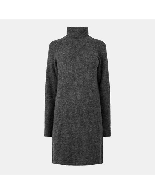 Pieces Gray Knit Mini Dress