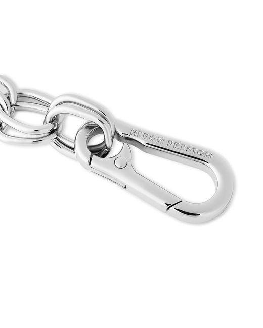 Heron Preston White Metal Chain Bracelets for men