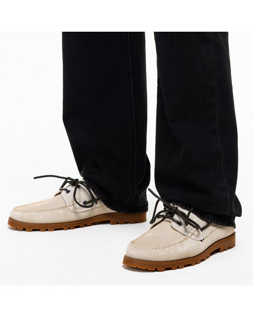 Tommy Hilfiger Natural Boat Shoe Suede Low-Top Trainers for men