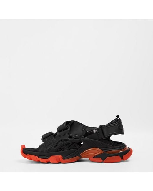 Balenciaga Black Track Sandals for men