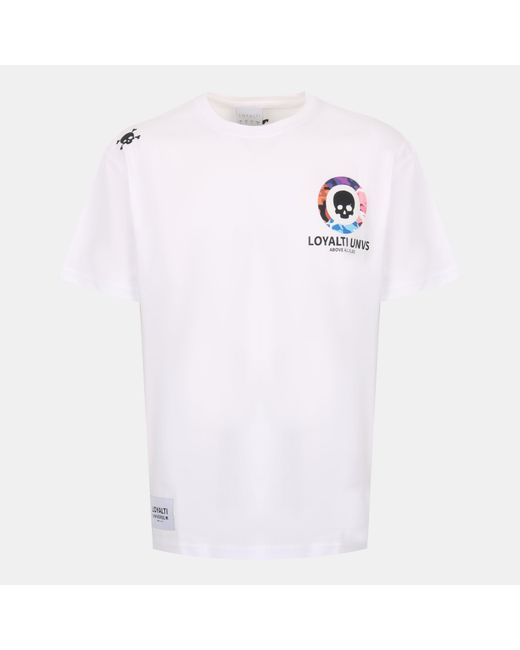 Loyalti White Camo Skull Regular Fit T-Shirt for men