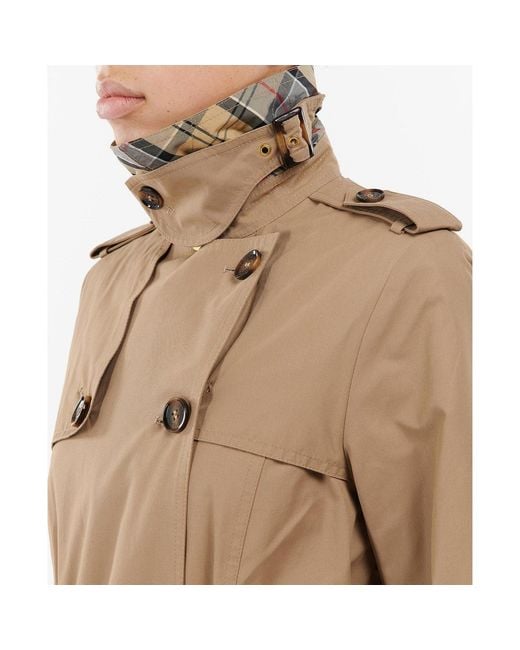 Barbour Natural Beal Water Resistant Cotton Slim Fit Trench Coat