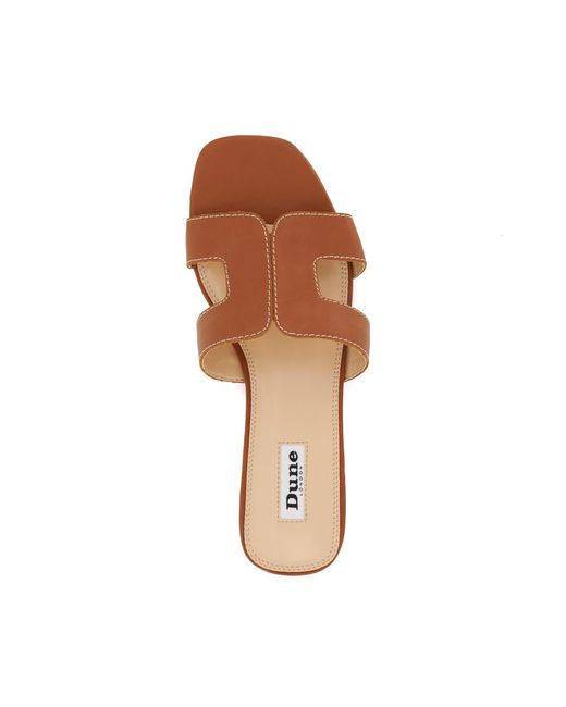 Dune Brown Loupe Sandals