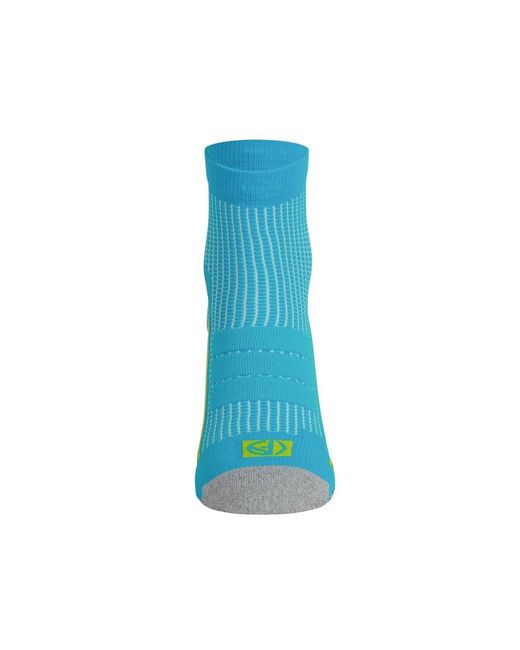 Absolute 360 Blue Performance Running Socks: Quarter