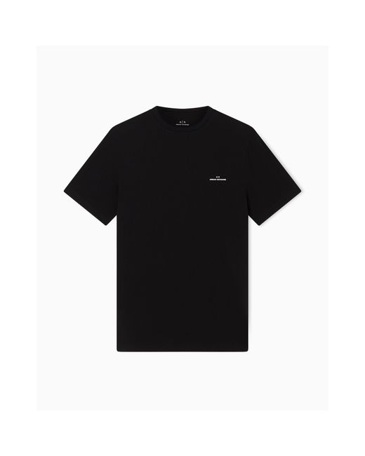 ARMANI EXCHANGE Black Regular Fit T-Shirt for men