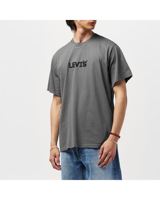 Levi's Gray Varsity Circle T Shirt for men