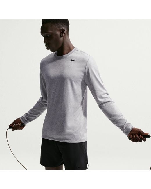 Nike Gray Legend Long Sleeve T-Shirt for men