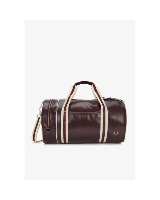 Fred Perry Brown Classic Barrel Bag for men