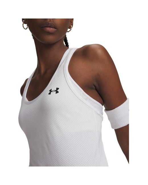 Under Armour White Tech Mesh Racer Tank