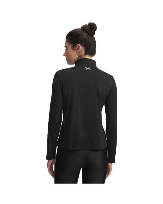 Under Armour Black Tech Tape Zipped Long-Sleeve Performance Gym Top