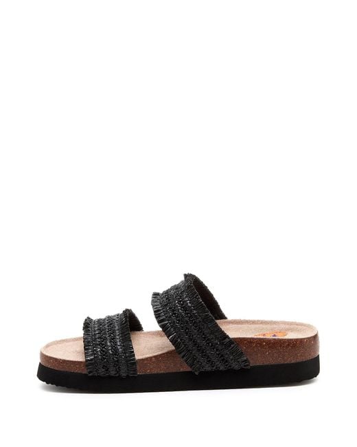Rocket Dog Black Aruba Raffia Sandal