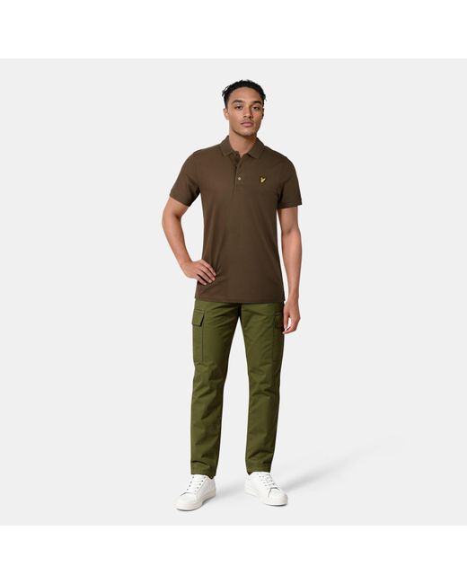Lyle & Scott Green Basic Short Sleeve Polo Shirt for men