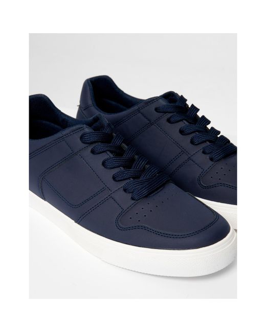 Threadbare Blue Austin Casual Low-Top Trainers for men