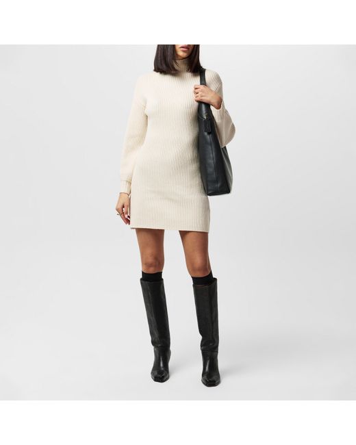 French Connection Natural Myla Knitted Jumper Dress
